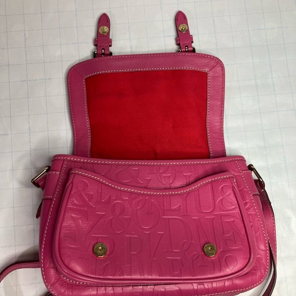Dooney & Bourke Retro Embossed Pink Safari Crossbody Purse Shoulder Bag - Picture 6 of 16